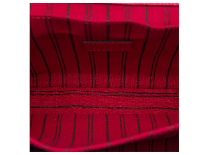 Borsa Satchel Pochette Metis Louis Vuitton Monogram Empreinte Rossa Rosso - vista 4