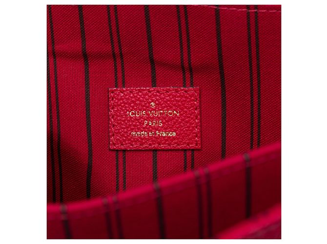 Borsa Satchel Pochette Metis Louis Vuitton Monogram Empreinte Rossa Rosso - vista 5