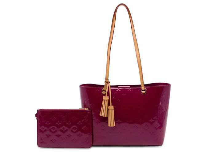 Borsa a tracolla Louis Vuitton Monogram Vernis Long Beach PM Viola Porpora - vista 7