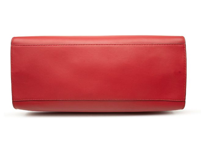 Bamboo Bolso Satchel Gucci Nymphaea Medium de piel de becerro rojo con bambú Roja - vista 3