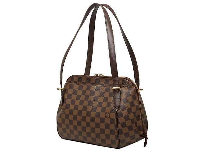 Borsa a tracolla Louis Vuitton Belem MM in Damier Ebene marrone - vista 2