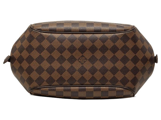 Borsa a tracolla Louis Vuitton Belem MM in Damier Ebene marrone - vista 3