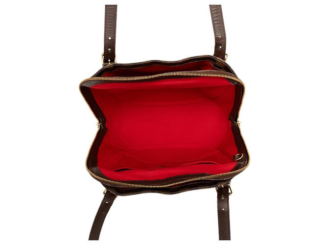 Borsa a tracolla Louis Vuitton Belem MM in Damier Ebene marrone - vista 4