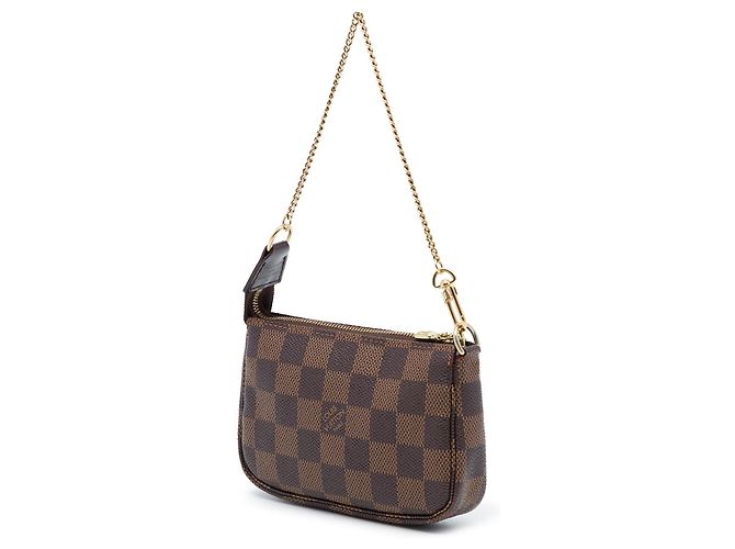 Borsa a mano Louis Vuitton Damier Ebene Mini Pochette Accessoires Marrone - vista 2