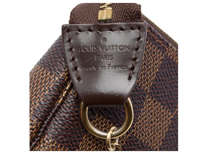 Borsa a mano Louis Vuitton Damier Ebene Mini Pochette Accessoires Marrone - vista 5