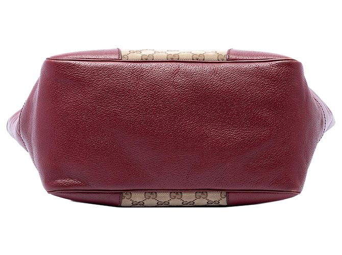 Borsa Tote Bree Gucci in tela GG e pelle di vitello beige - vista 3