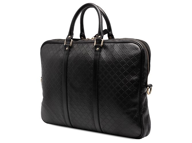 Borsa business Gucci Diamante in vitello nero - vista 2