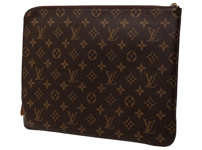 Borsa a Clutch Louis Vuitton Monogram Etui Voyage MM Marrone - vista 2