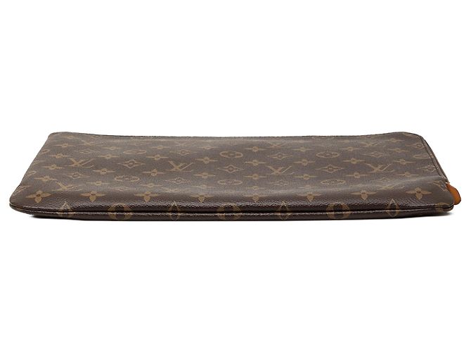Borsa a Clutch Louis Vuitton Monogram Etui Voyage MM Marrone - vista 3