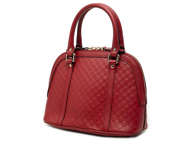 Borsa Dome Mini Microguccissima Gucci rossa Rosso - vista 2