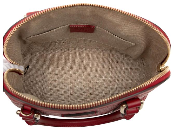 Borsa Dome Mini Microguccissima Gucci rossa Rosso - vista 4