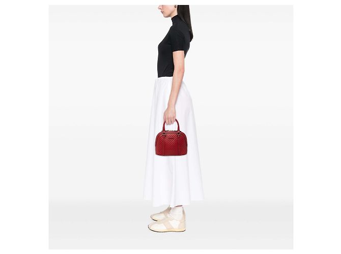 Borsa Dome Mini Microguccissima Gucci rossa Rosso - vista 6