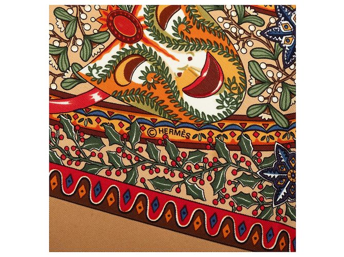Hermès Axis Mundi Seidentuch braun 90 Scarves - Ansicht 6