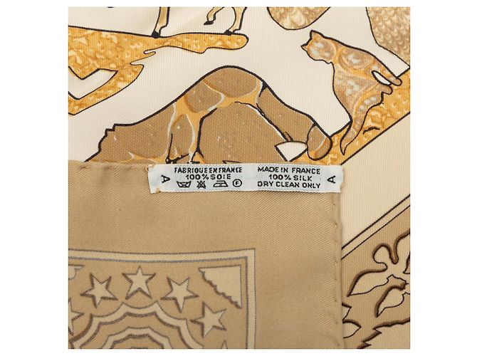 Hermès Early America Seidentuch Beige 90 - Ansicht 4
