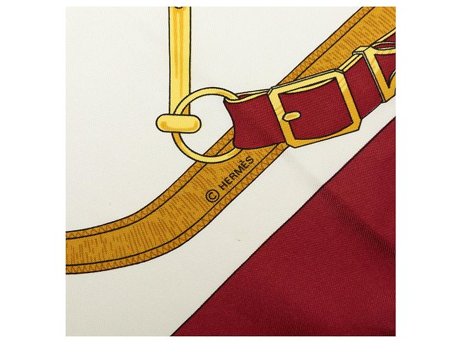 Hermès Eperon D Or Seidentuch weiß 90 Scarves - Ansicht 7