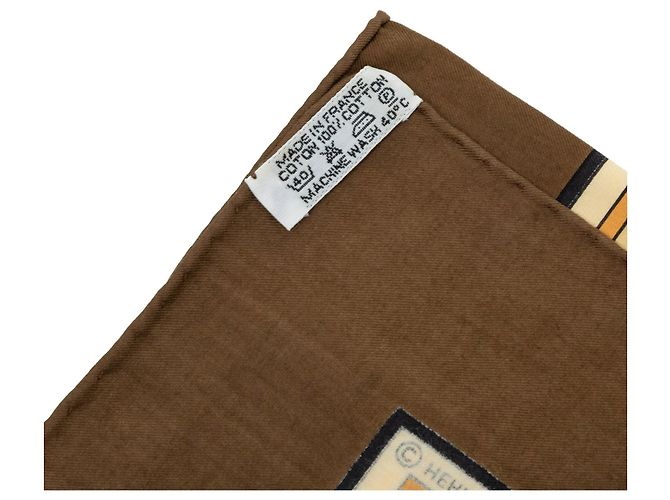 Foulard di seta Hermès Equestrian marrone 65 Scarves - vista 5