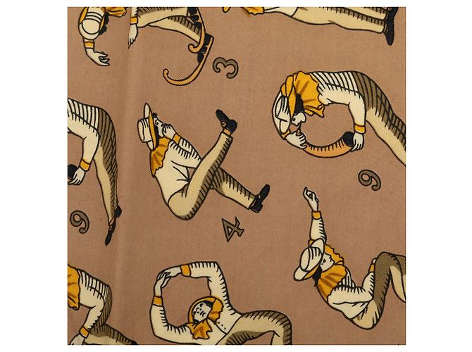 Foulard di seta Hermès Equestrian marrone 65 Scarves - vista 6