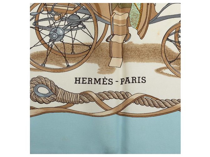 Hermès Musee Seidentuch Weiß 90 - Ansicht 3