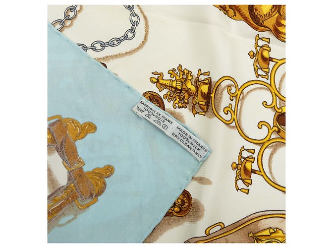 Hermès Musee Seidentuch Weiß 90 - Ansicht 8