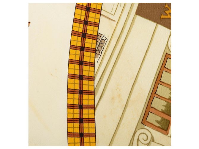 Hermès L Hiver en Poste Seidentuch 90 Weiß - Ansicht 7