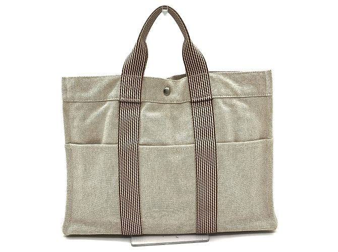 Hermès Bolso Fourre-Tout MM Hermes New Castaño Beige - vista 2