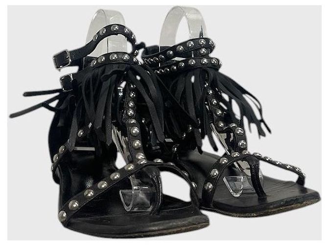 Autre Marque Sandali Saint Laurent neri T.37 Nero - vista 2