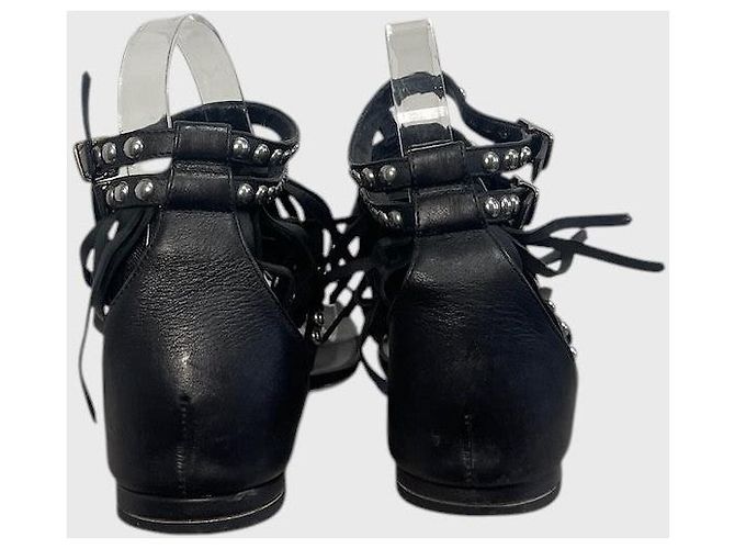 Autre Marque Sandali Saint Laurent neri T.37 Nero - vista 6