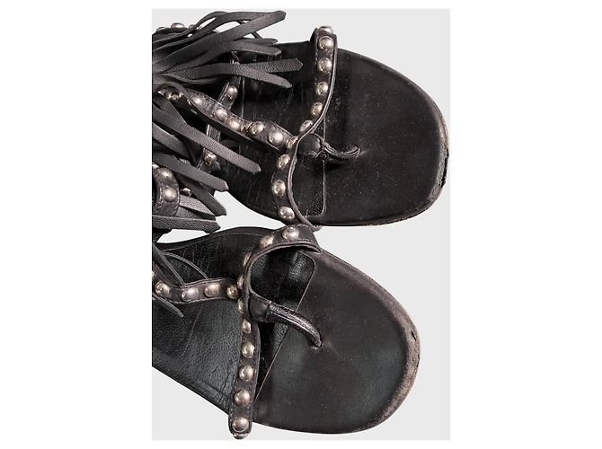 Autre Marque Sandali Saint Laurent neri T.37 Nero - vista 7