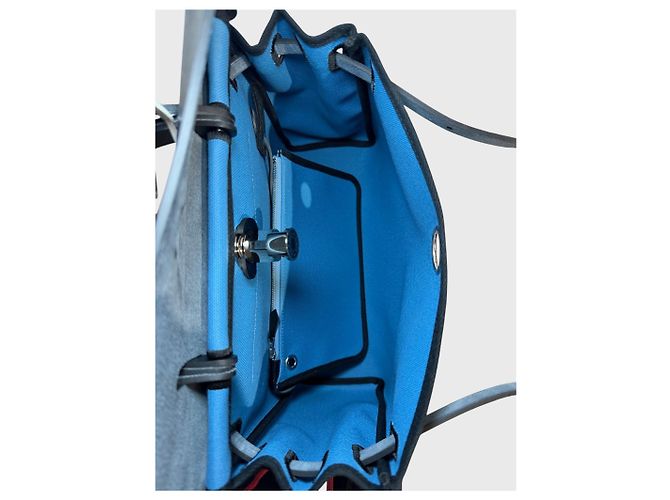 Borsa Hermès Herbag 31 Blu in Pelle - vista 11