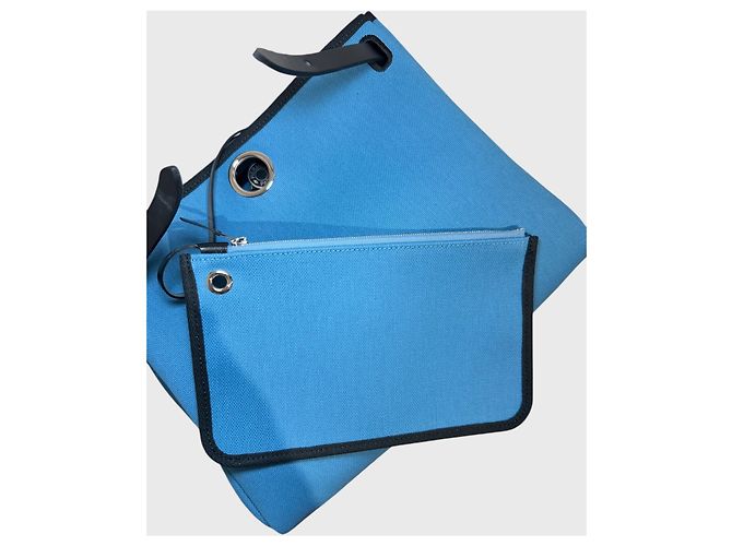 Borsa Hermès Herbag 31 Blu in Pelle - vista 12