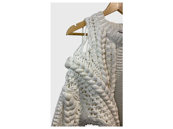 Pull en maille Iro Suave beige en coton - vue 6