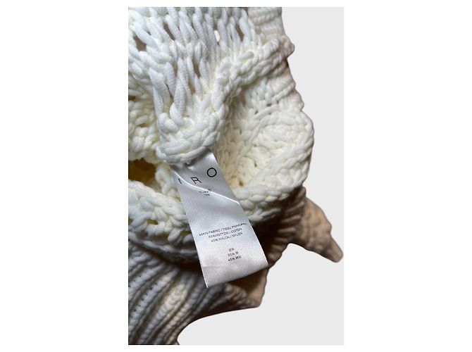 Pull en maille Iro Suave beige en coton - vue 8