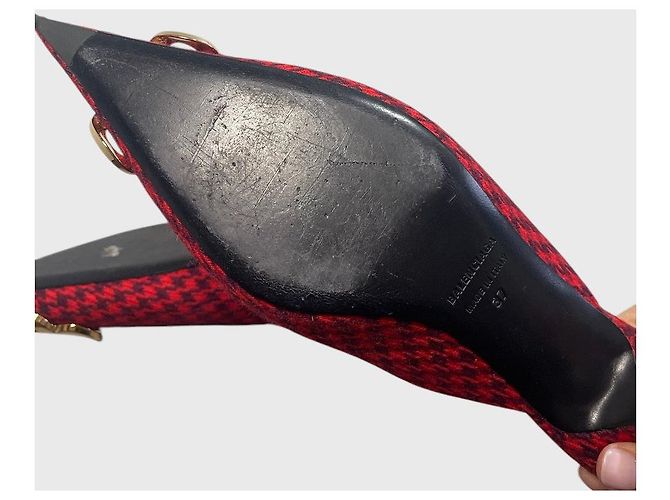 Mules Balenciaga Knife BB T.37 Rosso - vista 4