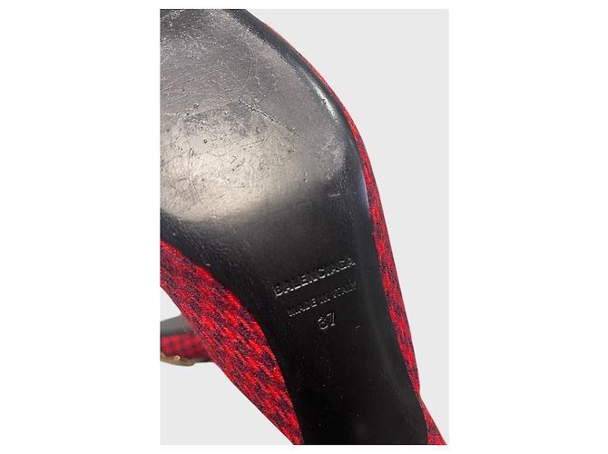 Mules Balenciaga Knife BB T.37 Rosso - vista 5