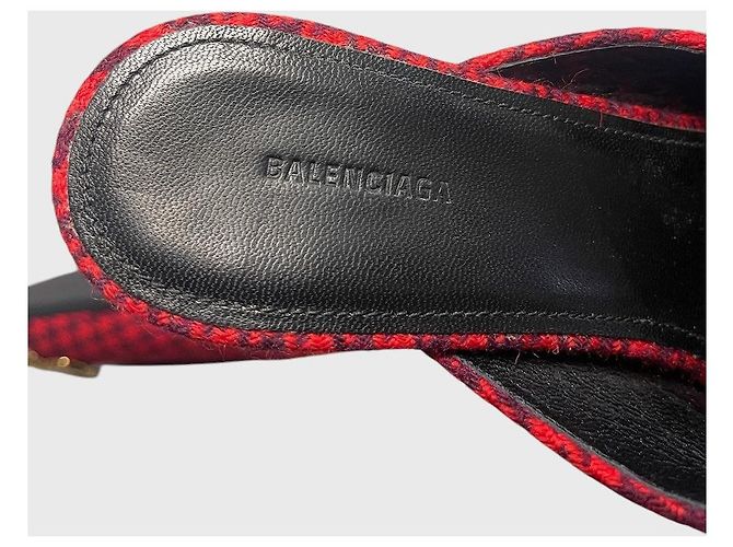 Mules Balenciaga Knife BB T.37 Rosso - vista 6