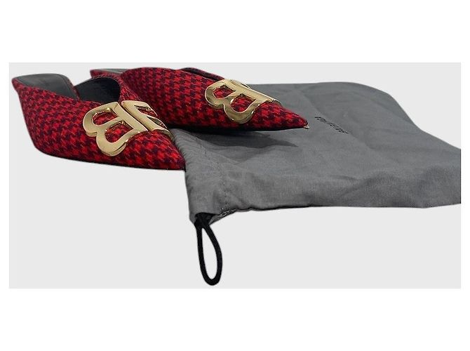 Mules Balenciaga Knife BB T.37 Rosso - vista 7