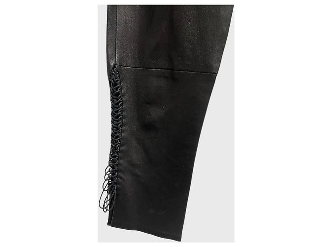Pantalones capri Isabel Marant de cuero T.36 Negro - vista 3