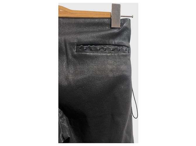Pantalones capri Isabel Marant de cuero T.36 Negro - vista 5