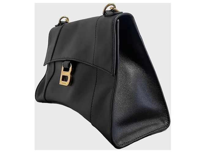 Borsa Balenciaga Hourglass Soft Nero - vista 3
