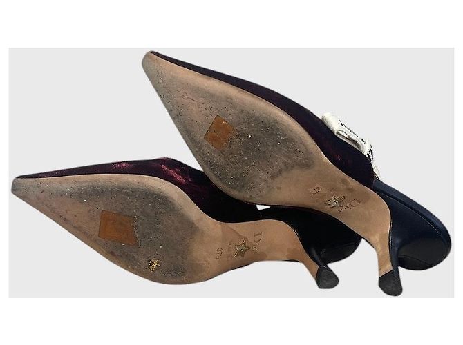 Autre Marque Décolleté Dior J'adior bordeaux T.37.5 Bordò - vista 4