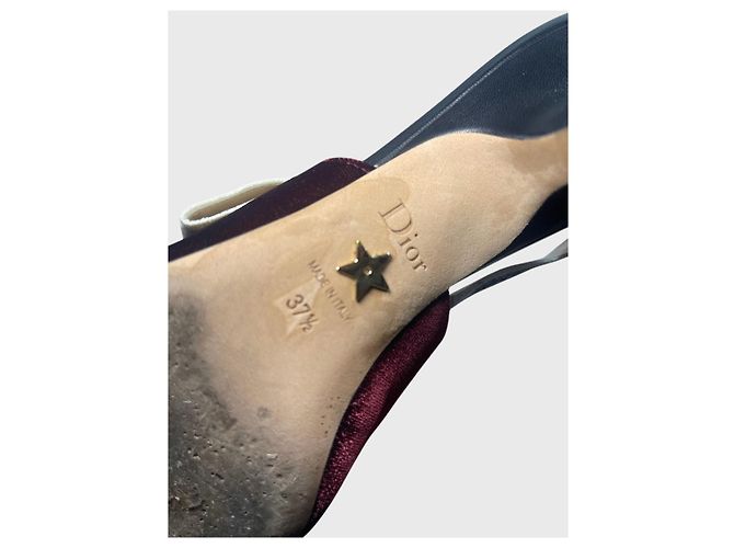 Autre Marque Décolleté Dior J'adior bordeaux T.37.5 Bordò - vista 5