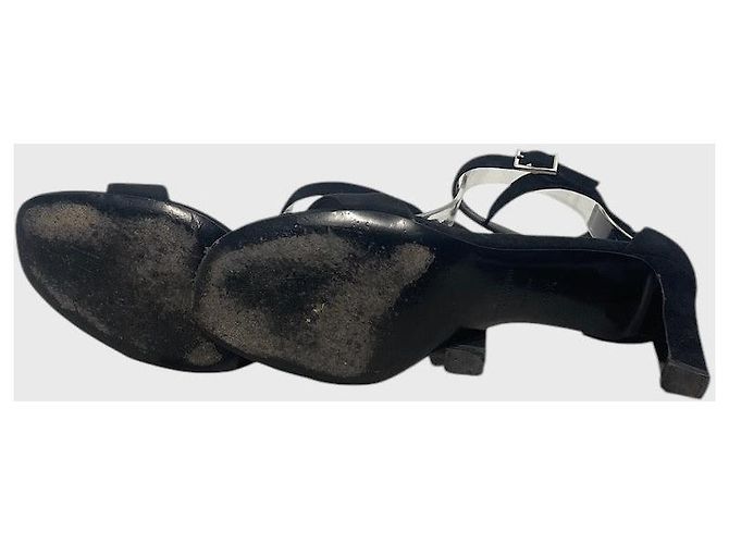 Autre Marque Sandali Saint Laurent neri T.36,5 Nero - vista 4