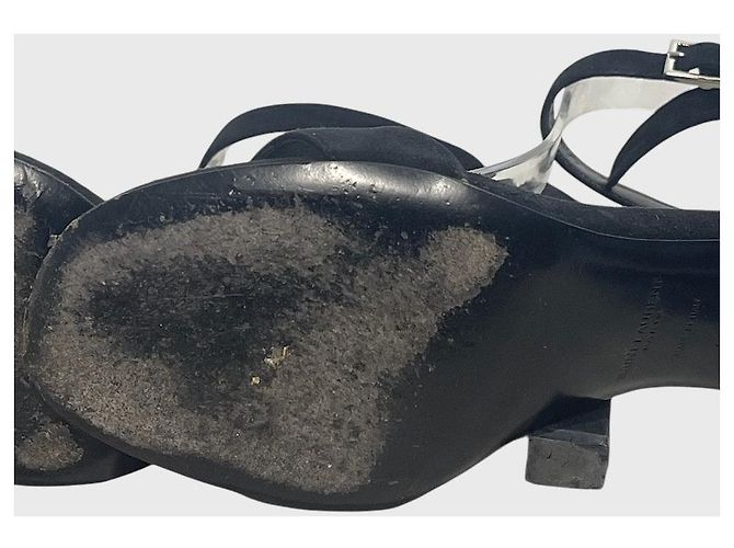 Autre Marque Sandali Saint Laurent neri T.36,5 Nero - vista 5