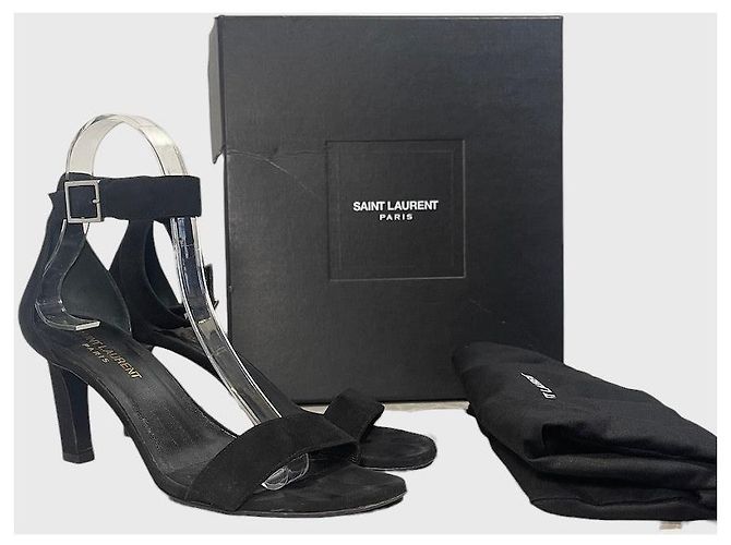 Autre Marque Sandali Saint Laurent neri T.36,5 Nero - vista 8