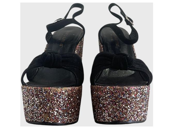 Autre Marque Sandali Saint Laurent neri T.37,5 Nero - vista 4