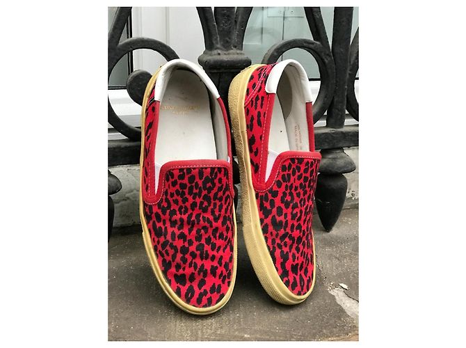 Autre Marque Sneakers Saint Laurent leopard T.36 Rosso - vista 2