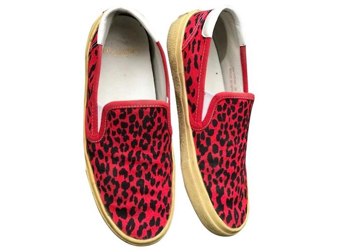 Autre Marque Sneakers Saint Laurent leopard T.36 Rosso - vista 7