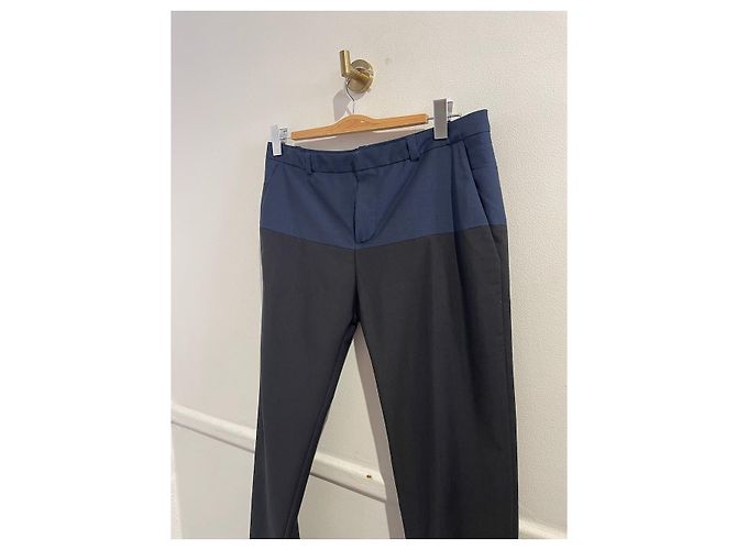 Pantaloni Balenciaga neri e blu T.40 Nero - vista 2