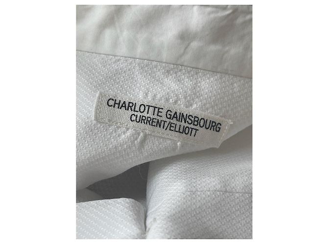 Current Elliott Chemise Current Elliot x Charlotte Gainsbourg T.1 Weiß - Ansicht 5