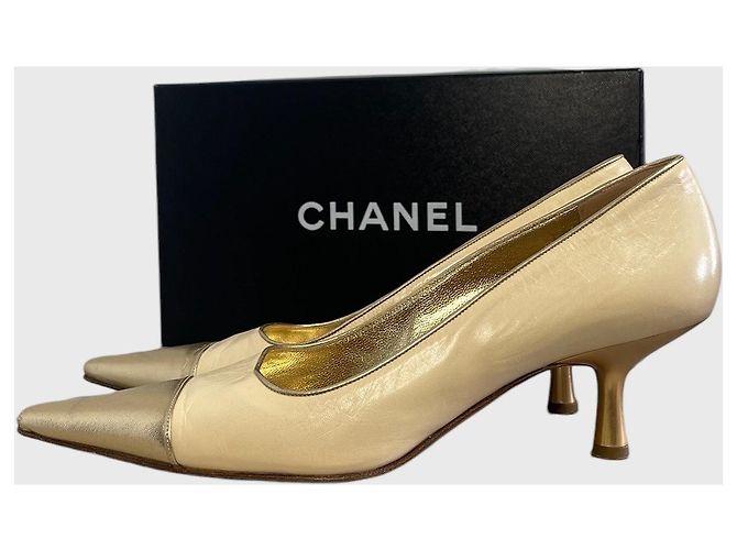 Chanel gold Pumps T.37 Beige - Ansicht 10